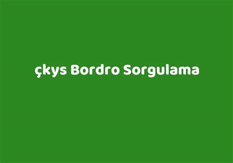 Çkys bordro