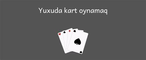 Əlinizdə kostyumsuz kart oynamaq
