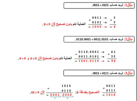 العمليات الحسابية في النظام الثنائي pdf