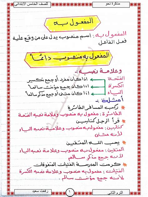 انشطة اللغة العربية للصف الخامس الابتدائي نحو على ماسبق pdf