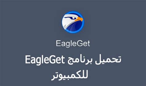 تحميل برنامج eagleget عربي