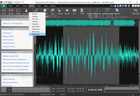 تحميل wavepad audio editor