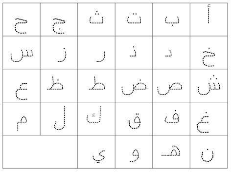 ترتيب الحروف العربية على السطر pdf