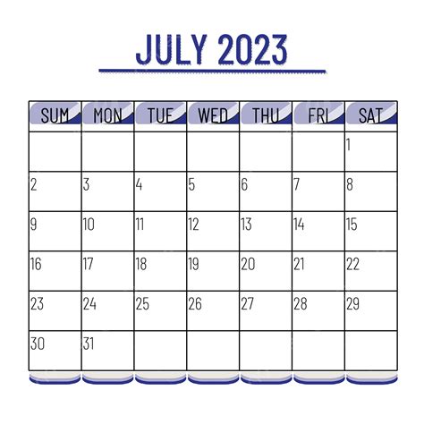 تقويم يوليو 2023