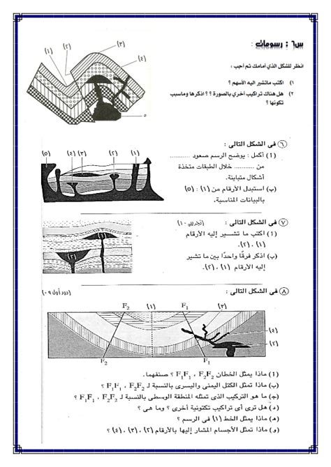 رسومات جيولوجيا 3 ثانوي pdf