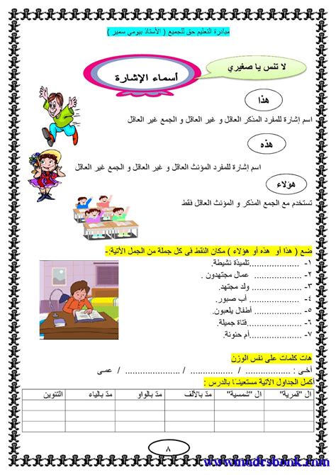 شرح منهج اللغة العربية اولى ابتدائى 2019 pdf