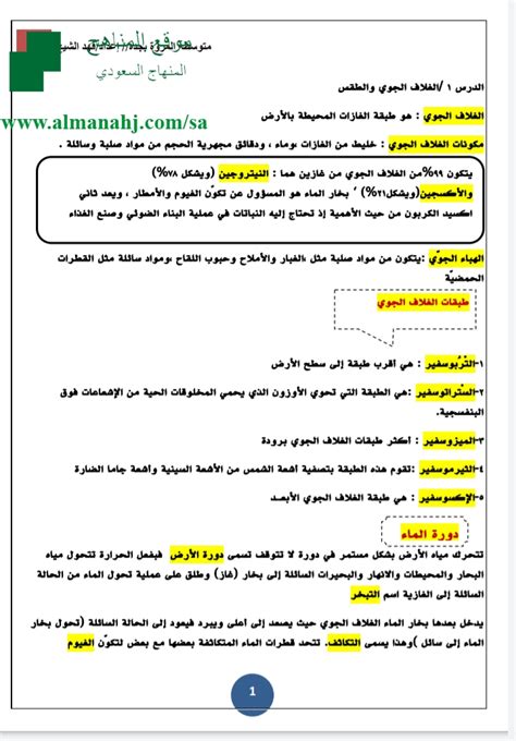 كتابت للصف الاول متوسط الفصل الدراسي الثاني pdf