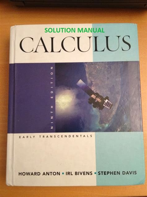 كتاب calculus howard anton manual solution pdf