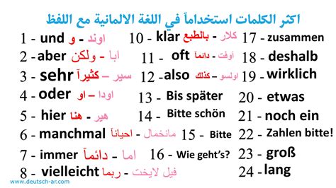 كلمات باللغة الالمانية مترجمة بالعربية pdf