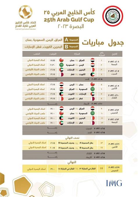 مباريات مجموعة السعودية في بطولة كاس الخليج 2023