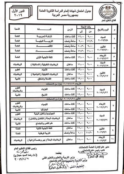 نماذج امتحانات الثانوية العامة 2019 pdf