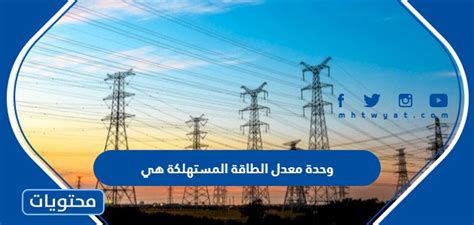 وحدة معدل الطاقة المستهلكة هي