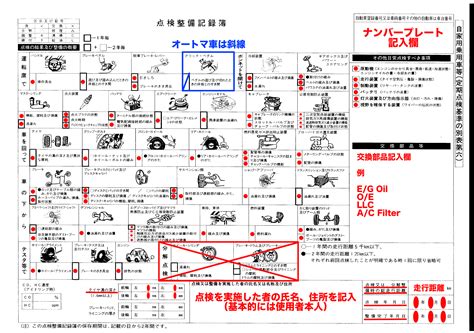 ユーザー 車検 点検 整備 記録 簿 ダウンロード