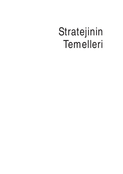 ﻿Bahisçinin el kitabı pdf: (PDF) Stratejinin Temelleri Gamze Sart