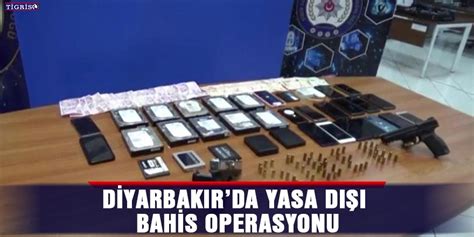 ﻿Canlı bahis operasyonu: Son dakika: Diyarbakırda yasa dışı bahis operasyonu: 8