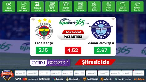 ﻿Fenerbahçe gazişehir canlı izle bet: Adana Demirspor Matbet tv Giriş
