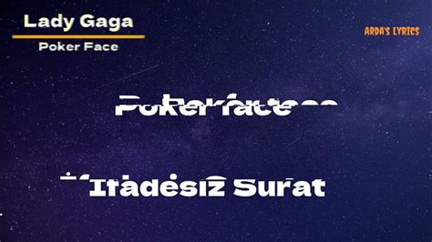 ﻿poker face türkçe: türkçe ngilizce çeviri: poker face de muhteşem