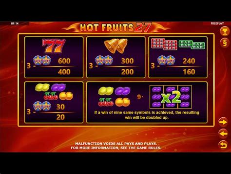  Игровой автомат Hot Fruits 27