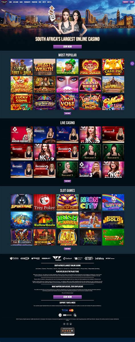  PlayLive Casino Түштүк Африкадагы эң чоң онлайн казино.