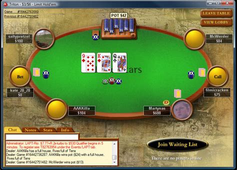  PokerStars озод зеркашӣ версияи Windows.