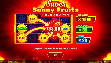  Sunny Fruits : machine à sous Hold and Win