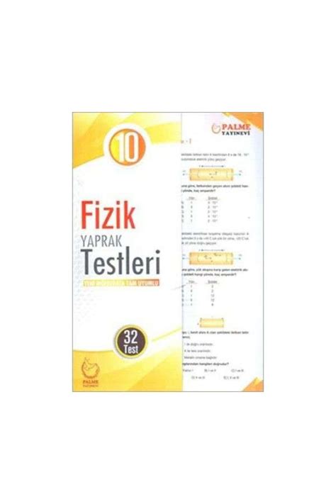 10 sınıf palme fizik yaprak test çözümleri