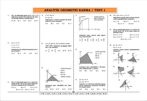 11 sınıf geometri test pdf