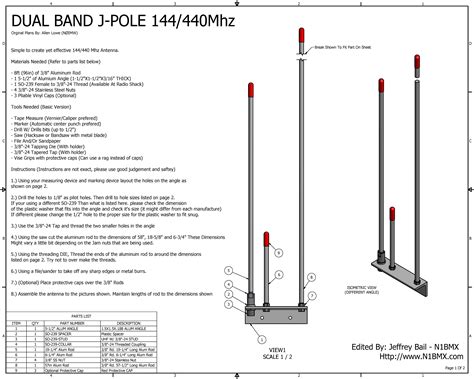 2 Meter J Pole Plans