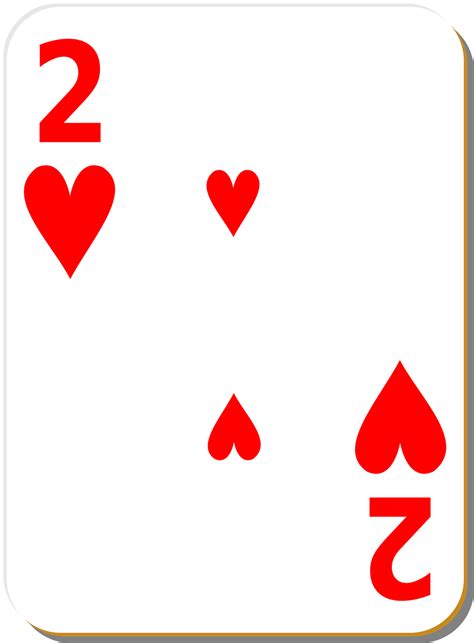 2 Of Hearts Playing Card 2 Of Hearts Playing Card