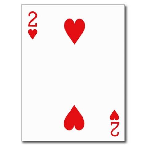 2 Of Hearts Playing Card 2 Of Hearts Playing Card