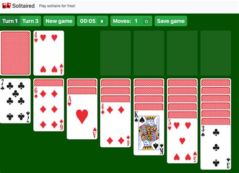 3 Card Klondike Green Felt Solitaire