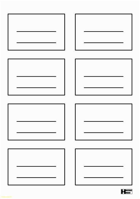 4x6 Index Card Template Free