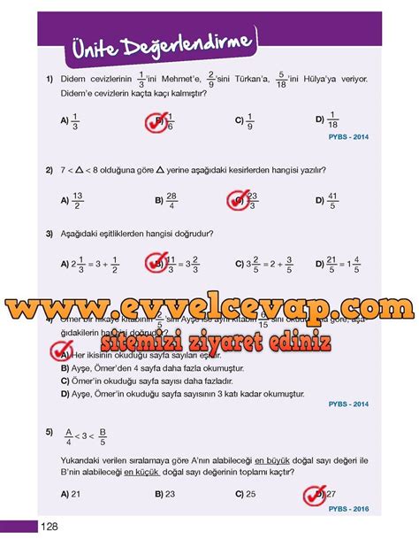 5 sınıf matematik ders kitabı sayfa 128 cevapları