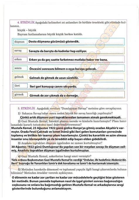 5 sınıf türkçe ders kitabı sayfa 48 49 cevapları