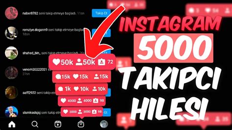 5000 takipçi kazan instagram