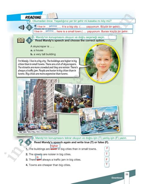 6 sınıf 6 sınıf ingilizce ders kitabı cevapları