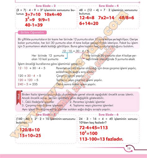 6 sınıf matematik ders kitabı sayfa 18
