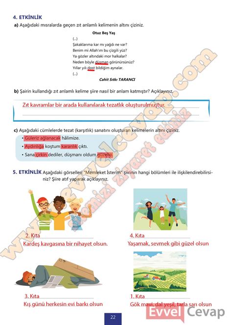 6 sınıf türkçe ders kitabı sayfa 20 21 cevapları