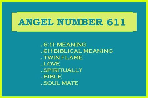 611 Biblical Meaning