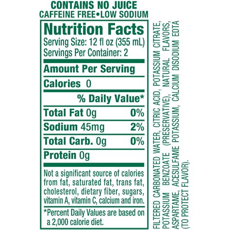 7up Nutritional Information