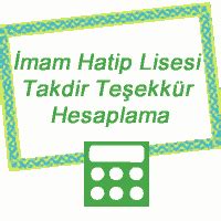 9 imam hatip takdir teşekkür hesaplama