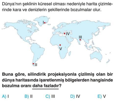 9 sınıf harita bilgisi çözümlü sorular