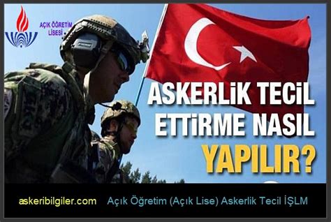 Açık öğretim lise askerlik tecil