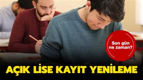 Açık lise kayıt tarihleri 2019