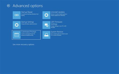 Advanced Startup Options Windows 10
