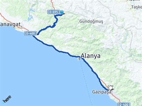 Akseki alanya kaç km