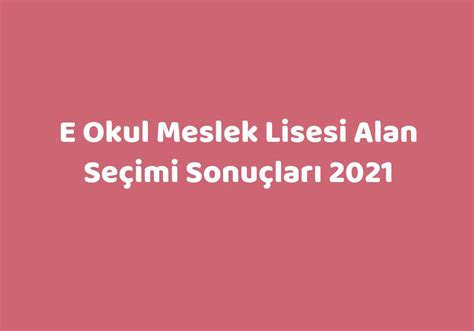 Alan seçimi sonuçları 2021