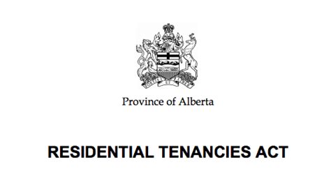 Alberta Tenancy Act Security Deposit