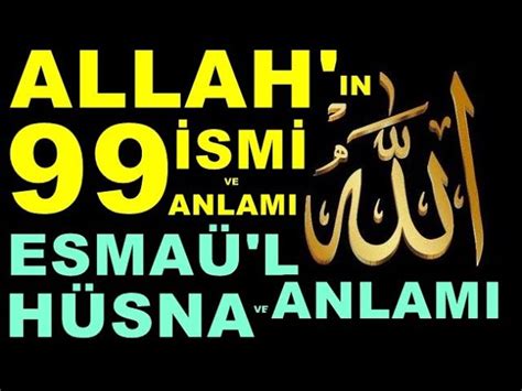 Allahın 5 ismi ve anlamı