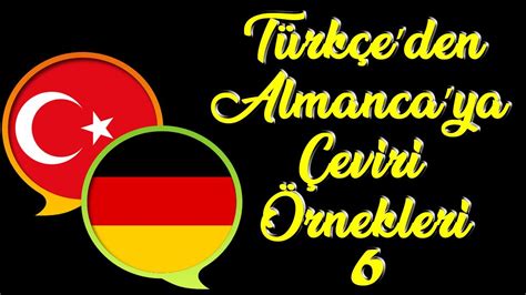 Almanca turkce cumle cevirme